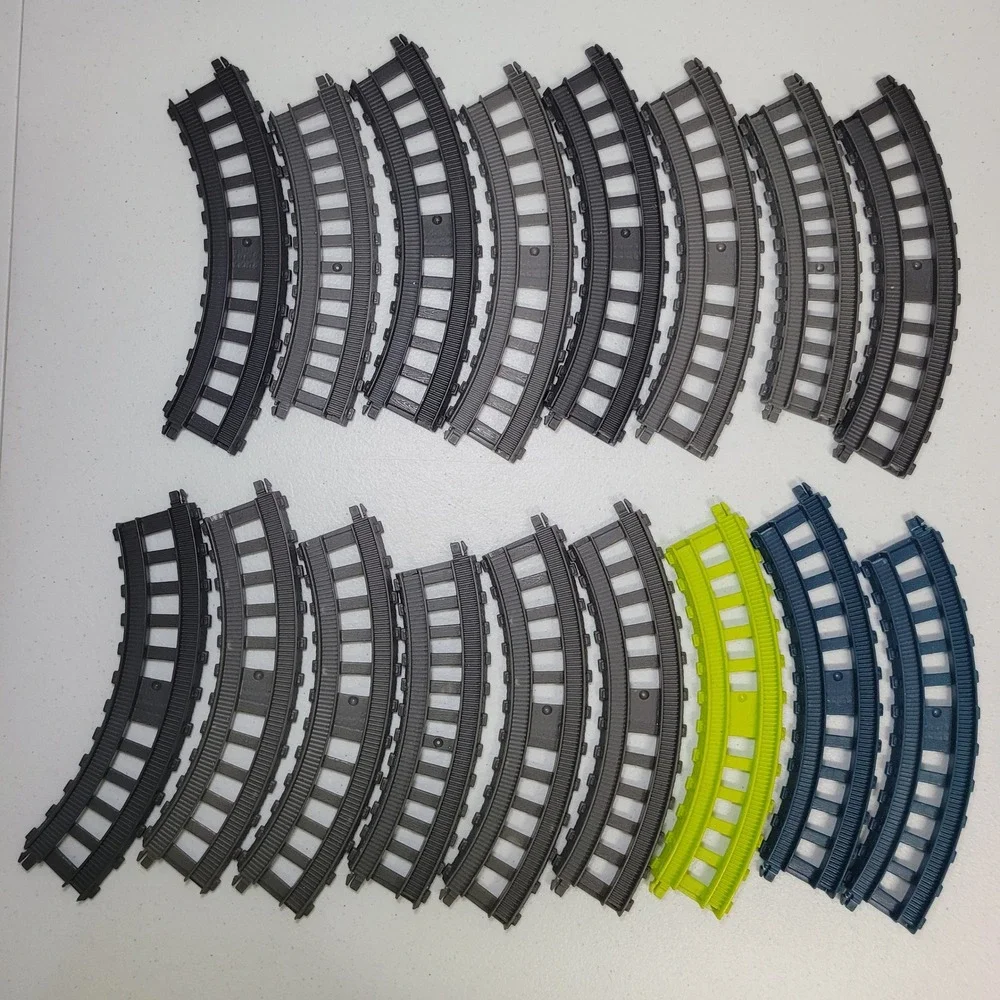 Thomas‎ Train Mixed Curve Replacement Track Pieces Gray Blue Neon